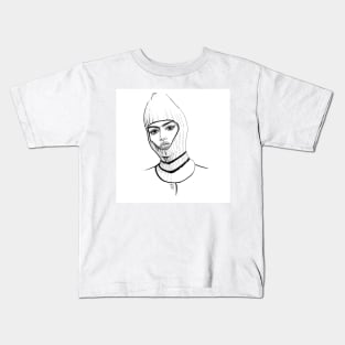 portrait fashion graphic art balaclava Kids T-Shirt